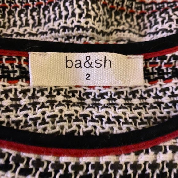 BA&SH BA & SH Simeria Woven Tweed Drop Waist Dress Retails $350 - Picture 5 of 8